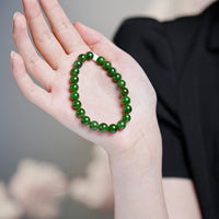 8mm Polar Jade Beaded Bracelet #1876