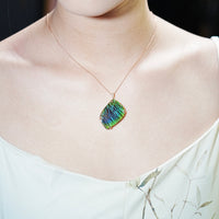 18k Ammolite Freeform Pendant #2082