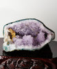 AMETHYST WITH CALCITE DISPLAY 2.06 LB #1984