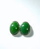 OVAL JADE EAR STUDS #1067