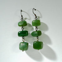 FREEFORM NAPHRITE JADE EARRINGS #1437