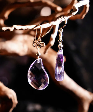 10k Amethyst Earrings #2407