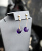 Natural Amethyst Earrings #2408