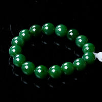 12mm Canadian Jade Beaded Bracelet #2404