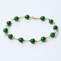 6mm Polar Jade Starry Beaded Bracelet #2402