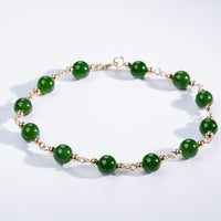 6mm Polar Jade Starry Beaded Bracelet #2402