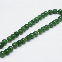 19.5" 12mm JADE BEADED NECKLACE #2399