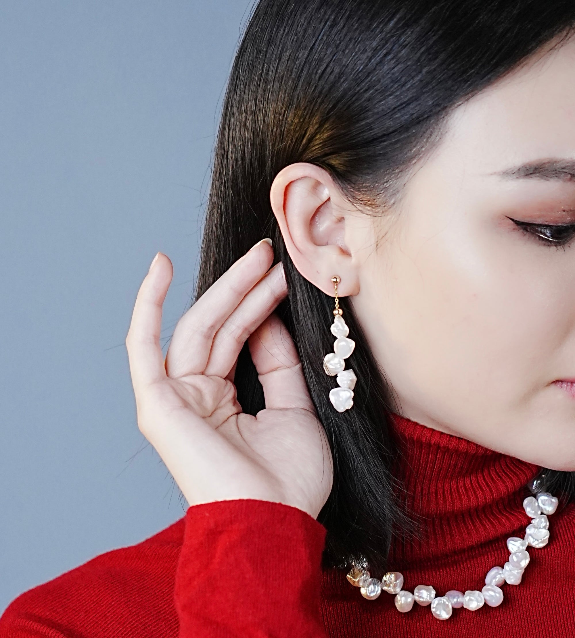 18k Freshwater Pearl Earrings #2023