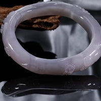 Smoke Purple Hetian Jade Bangle 57mm #2450