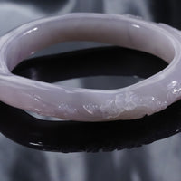 Smoke Purple Hetian Jade Bangle 57mm #2450