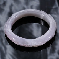 Smoke Purple Hetian Jade Bangle 57mm #2450