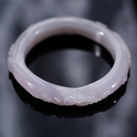 Smoke Purple Hetian Jade Bangle 57mm #2450