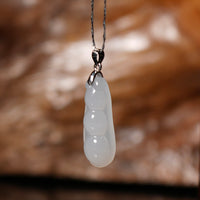 Rich Bean Hetian Jade Pendant #1267