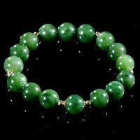 12mm Polar Jade Beaded Bracelet #2458