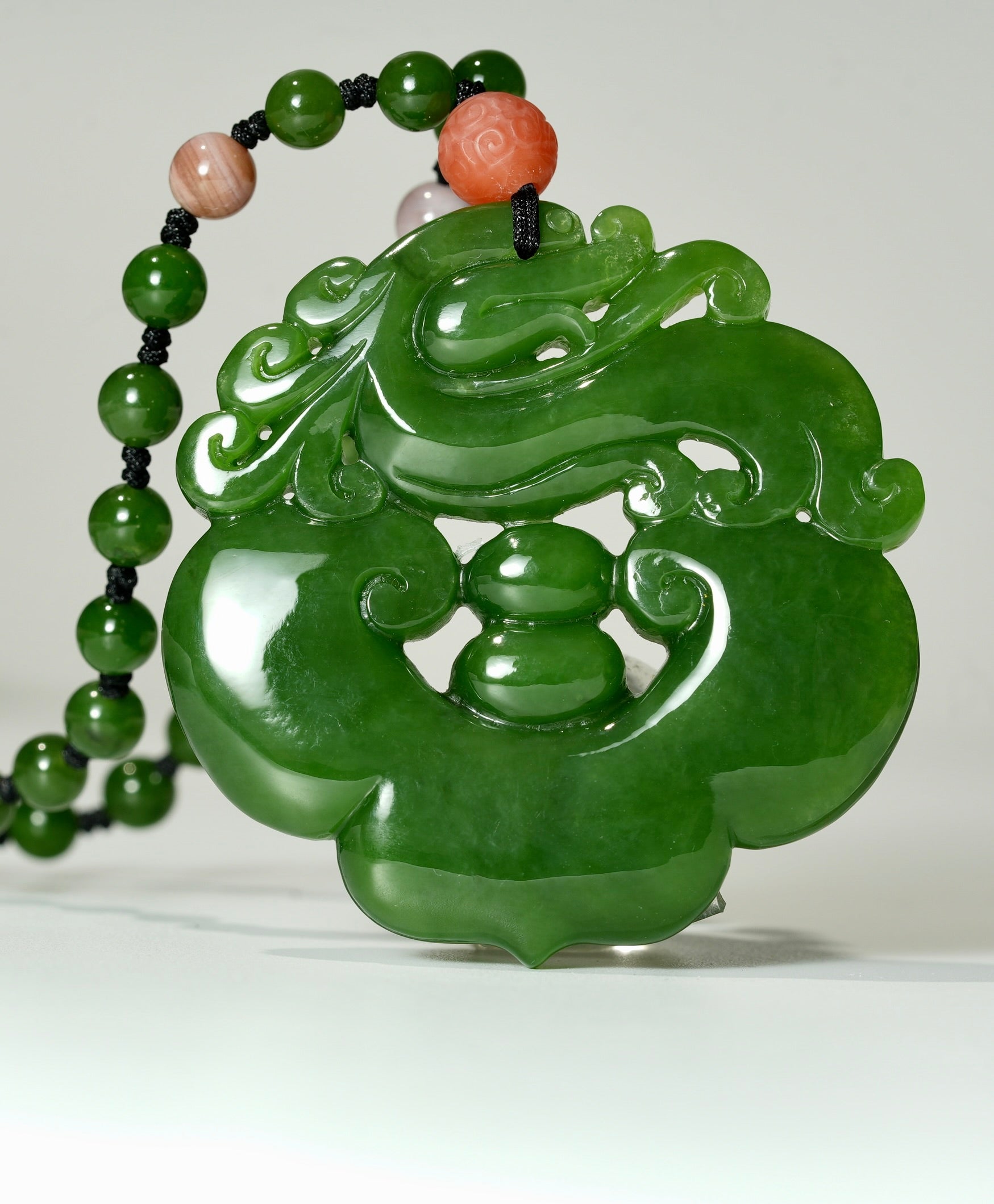 Siberian Jade Dragon Pendant #1023