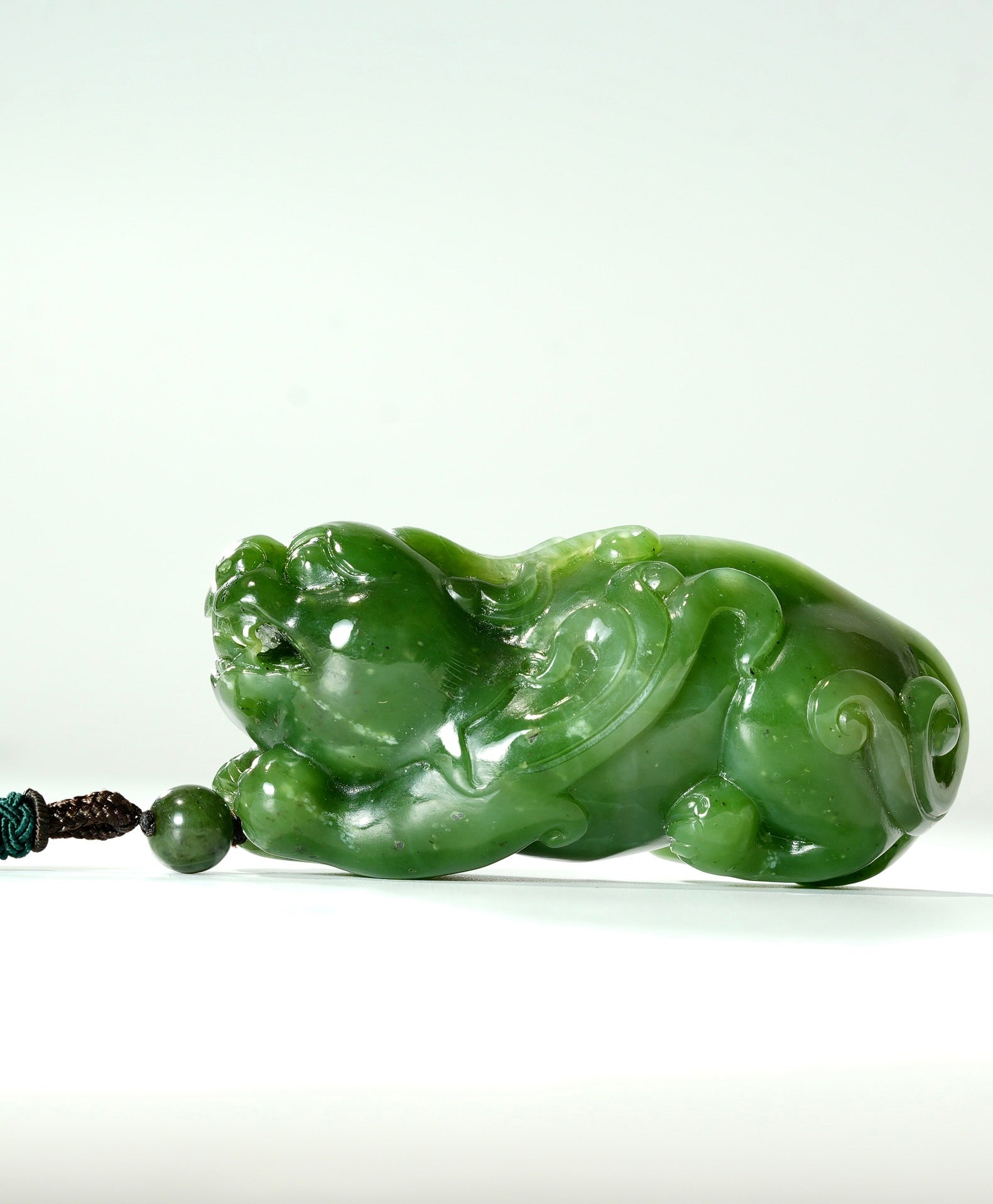 Hand Carved Pixiu Jade Pendant #1406