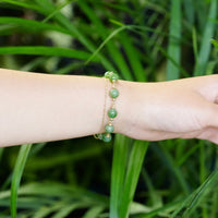 8mm Polar Jade Starry Beaded Bracelet #2466