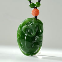 HAND CARVED BUFFALO JADE PENDANT #1412