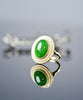 18K Siberian Jade Diamond Ring #2254