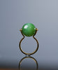 Chatoyant Siberian Jade Ball Ring #2253