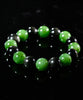 14mm Jade and Obsidian Beaded Bracelet #2068