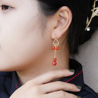 Red Carnelian Earrings #2470