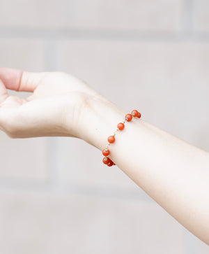 Red Carnelian Starry Bracelet #2473