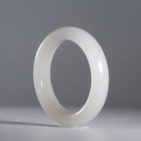 WHITE JADE BANGLE 56.6MM #686