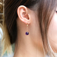 Natural Amethyst Earrings #2408