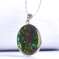 Sterling Silver Ammolite Pendant #763