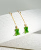 18K Jade Unique Long Earrings #2288