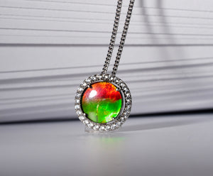 Round Ammolite Pendant #969