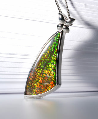 Sterling Silver Ammolite Pendant #339