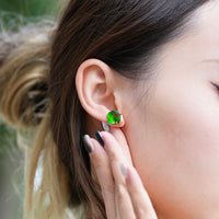 18K AMMOLITE EARRINGS #1907