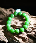 14mm Polar Jade Beaded Bracelet #2315