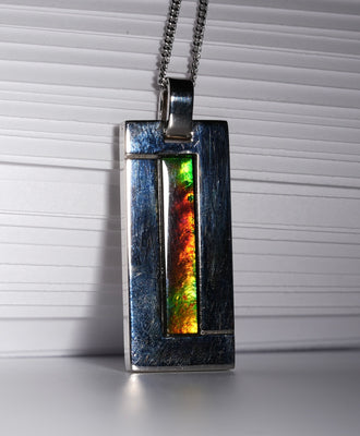 Safety Amulet Ammolite Pendant #338