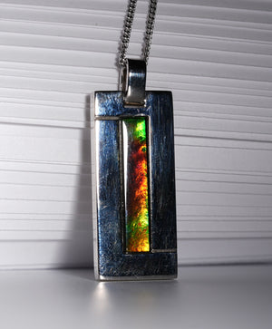 Safety Amulet Ammolite Pendant #338