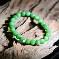 8mm Siberian Jade Beaded Bracelet #2317