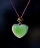 18k Siberian Jade Heart Necklace #2477