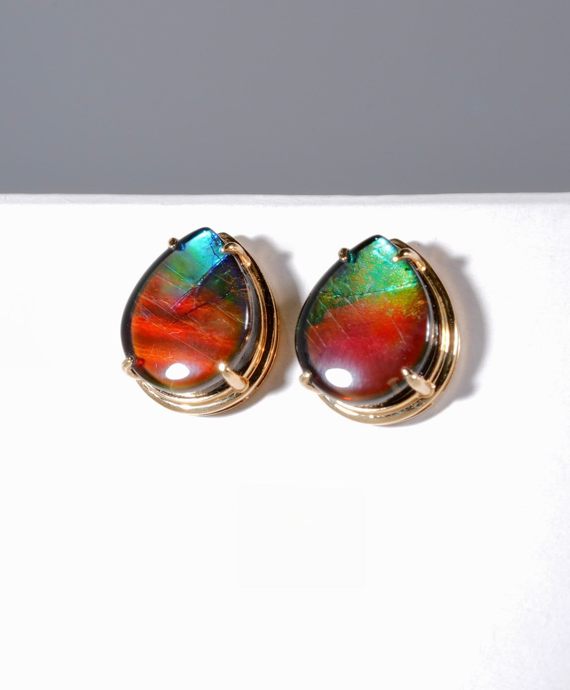 18K Ammolite Earrings #1765