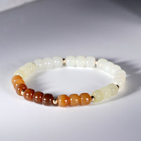 14k Multicolour Jade Beaded Bracelet #1805