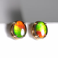 18K Ammolite Earrings #912