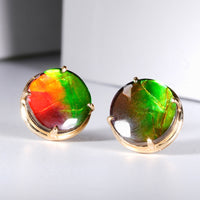 18K AMMOLITE EARRINGS #1907