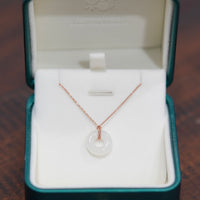 14k White Jade PI Harmony Pendant #1743