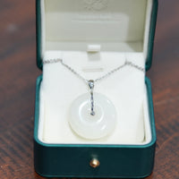 18k White Jade PI Harmony Pendant #1509