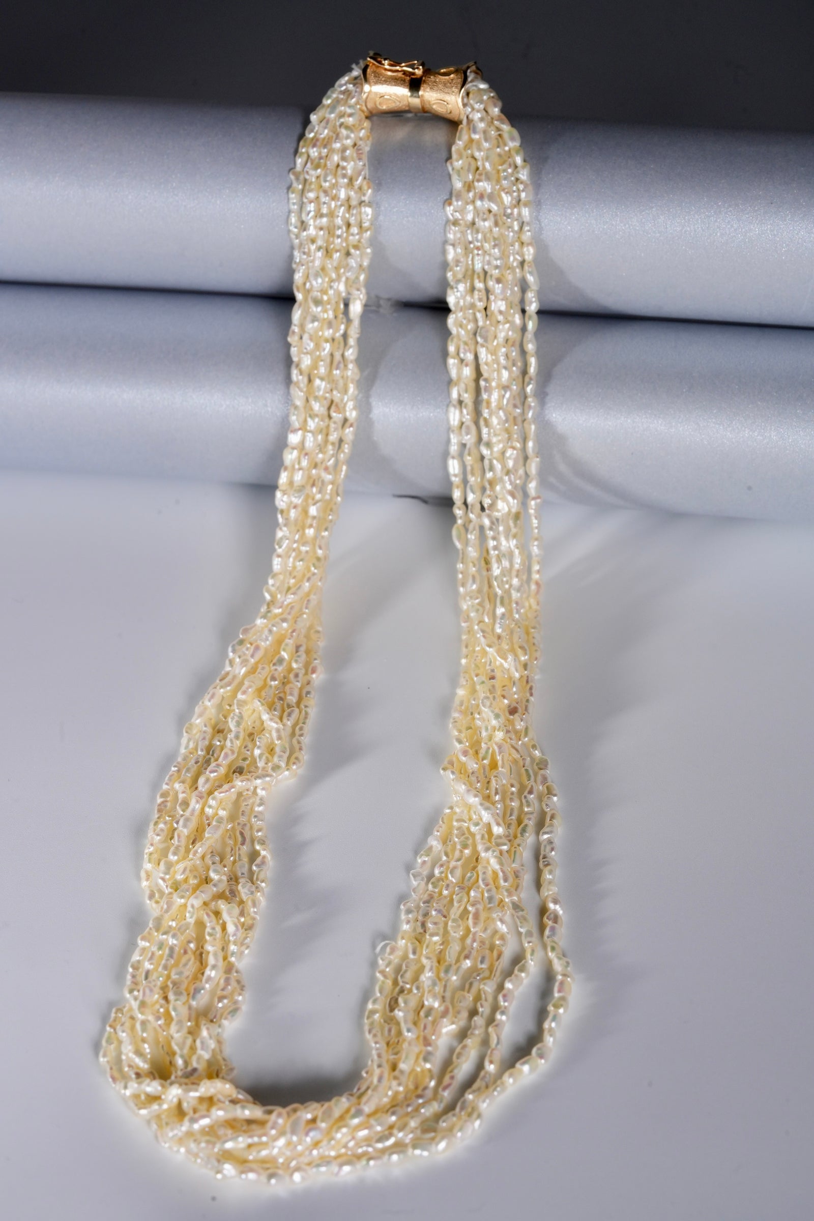 14K Gold Akoya Keshi Pearl Necklace #1591