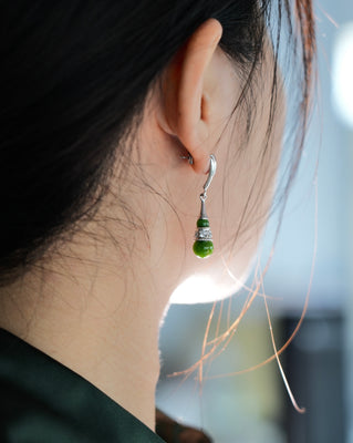 JADE GOURD EARRINGS #1083