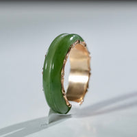 Sz5 14k Polar Jade Ring #2501-4