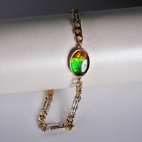 10k Ammolite Triplet Bracelet #1534