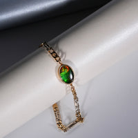 10k Ammolite Triplet Bracelet #1534